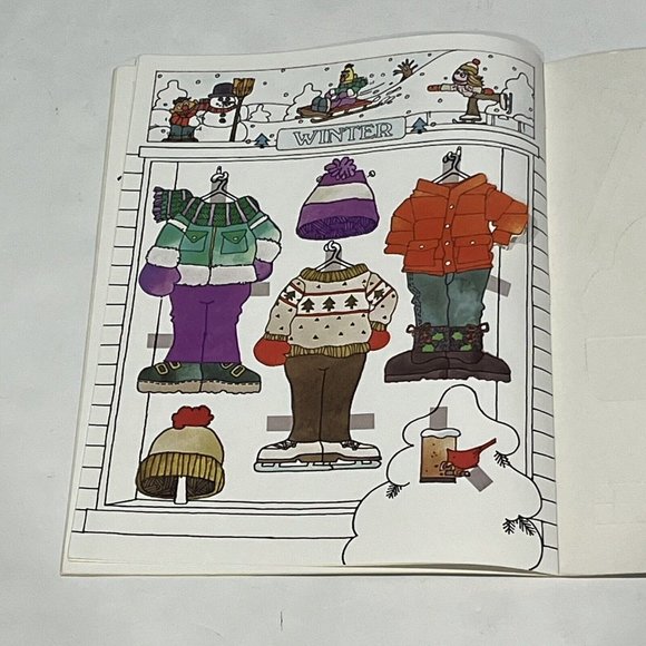 Vintage 1984 Golden Sesame Street Paper Doll Book Season Bert Ernie Prairie Dawn - Picture 15 of 16